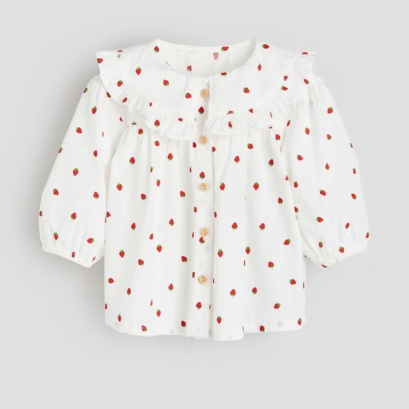 H&M baby cotton blouse with collar - Picture 1 of 4